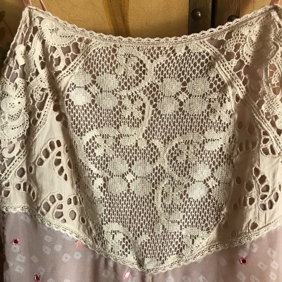 🌙Free People Pastel Pink Embroidered Jumpsuit - Picture 4 of 7